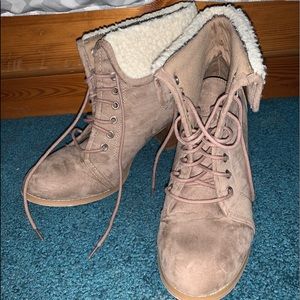 winter heeled booties